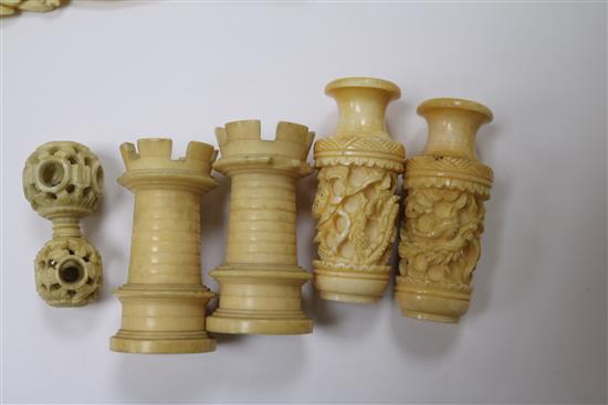 A group of Chinese and European ivories, 19th century
